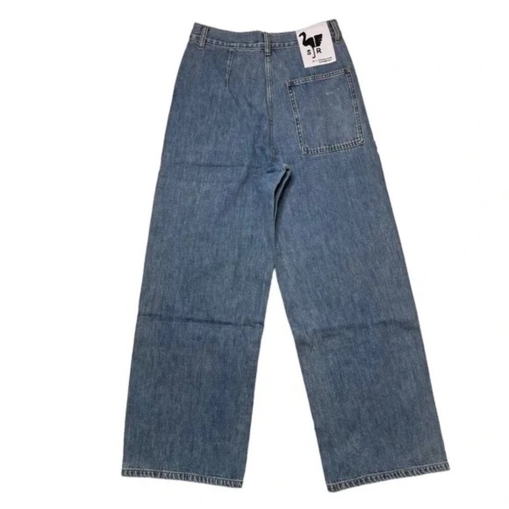 Free People x Sandrine Rose High Rise Wide Leg Distressed Jeans Sz 26 - Picture 8 of 8